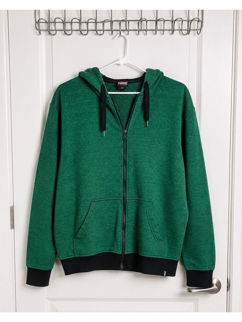 Tony Hawk Men's M Green Black Full Zip Hoodie Skate Streetwear